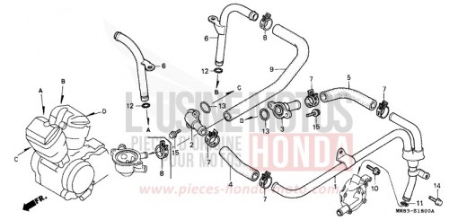 WATER PIPE VT1100CJ de 1988